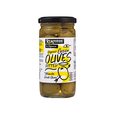 Olives Green & Greek Pitted Organic - Real Foods